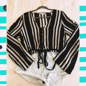Boho B&W stripped top